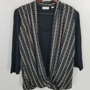 New york & company 90's 00's Y2K chain print top medium